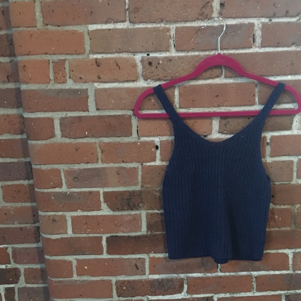 Dark Blue Knit Tank Top